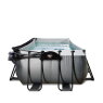 EXIT Black Leather Pool 400x200x100cm mit Sandfilterpumpe und Abdeckung und Wärmepumpe - schwarz