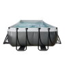 EXIT Black Leather Pool 400x200x100cm mit Sandfilterpumpe - schwarz