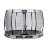 EXIT Elegant Inground-Trampolin ø305cm mit Economy Sicherheitsnetz - grau