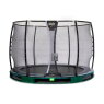 EXIT Elegant Premium Inground-Trampolin ø305cm mit Deluxe Sicherheitsnetz - grün