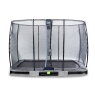 EXIT Elegant Inground-Trampolin 214x366cm mit Economy Sicherheitsnetz - grau