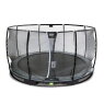 EXIT Elegant Premium Inground-Trampolin ø427cm mit Deluxe Sicherheitsnetz - schwarz